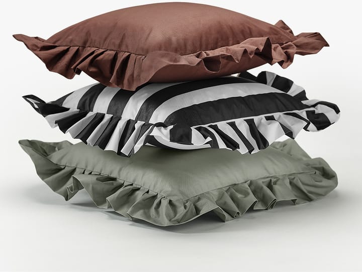 Garden Glory Outdoor pute med volang 45x45 cm, Brown Garden Glory