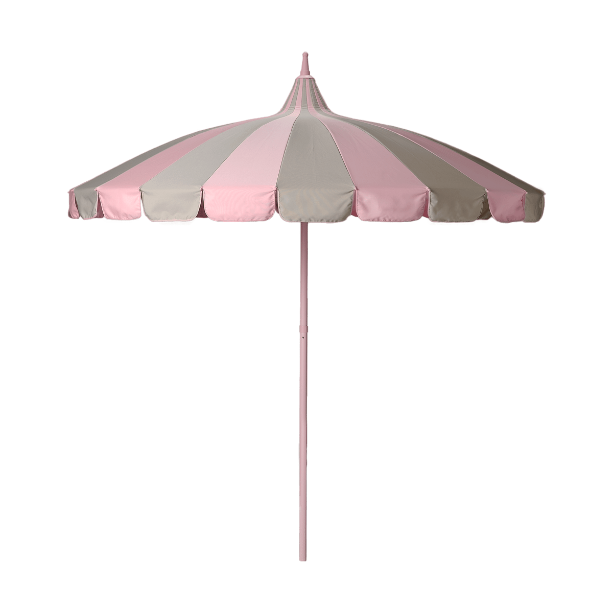 Garden Glory, Parasoll Ø240 cm Rosa/Beige stripete