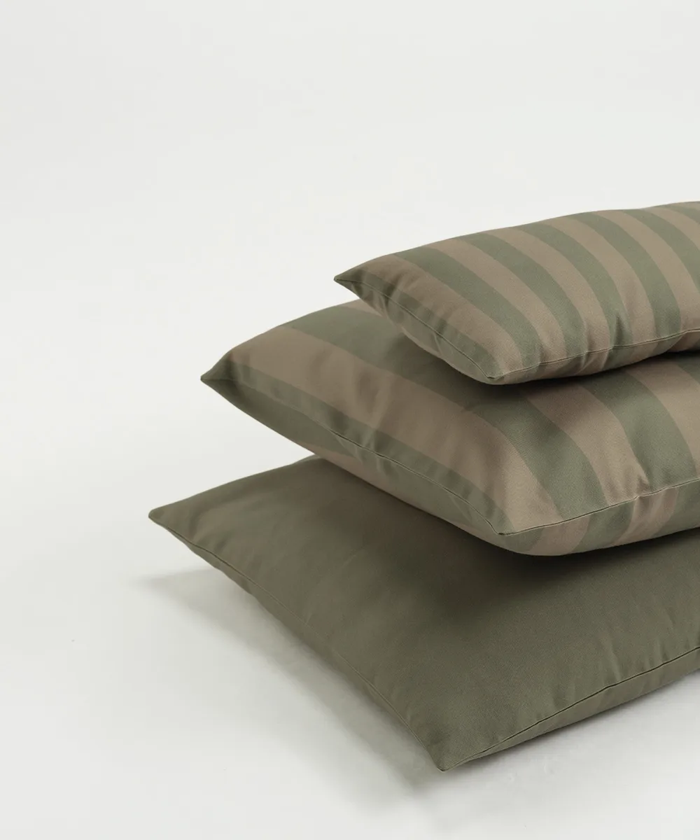Garden Glory pute, Eucalyptus grønn med beige kant 50x70 cm Garden Glory