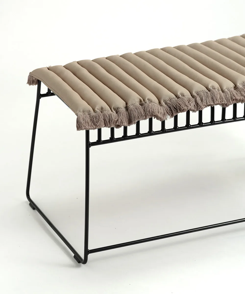 Garden Glory sittepute med frynser, Beige, beige frynser, 38x120 cm Garden Glory