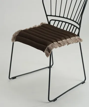 Garden Glory sittepute med frynser - Beige, beige frynser, 38x40 cm - Garden Glory