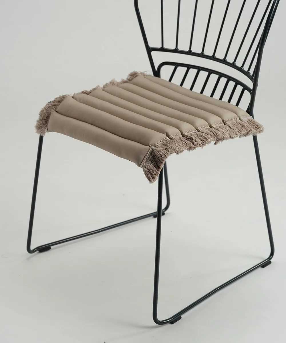 Garden Glory sittepute med frynser, Beige, beige frynser, 38x40 cm Garden Glory
