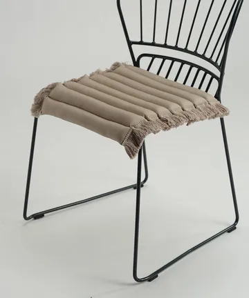 Garden Glory sittepute med frynser - Beige, beige frynser, 38x40 cm - Garden Glory