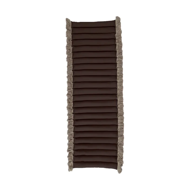 Garden Glory sittepute med frynser - Brun, beige frynser, 38x120 cm - Garden Glory