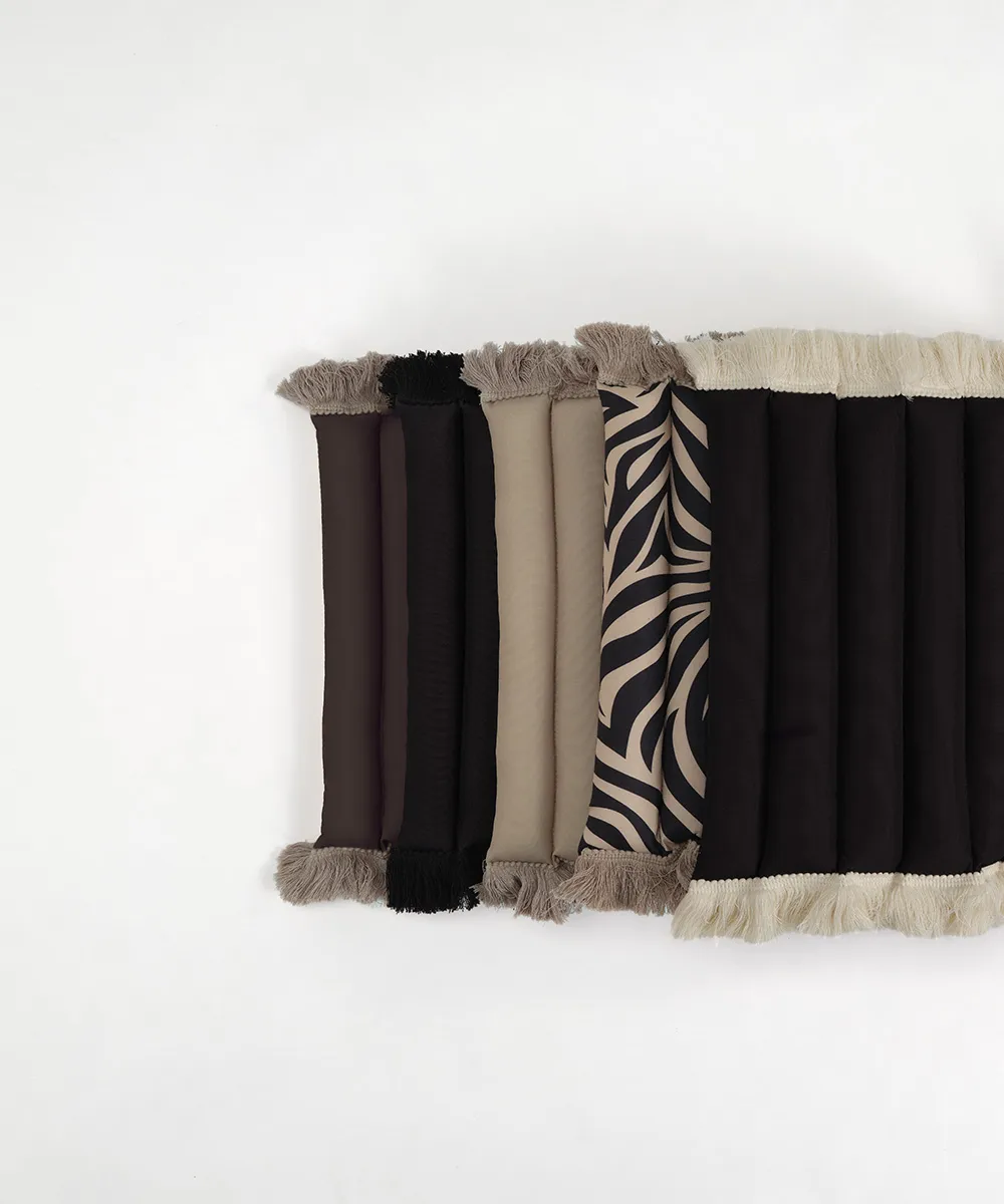 Garden Glory sittepute med frynser, Brun, beige frynser, 38x120 cm Garden Glory