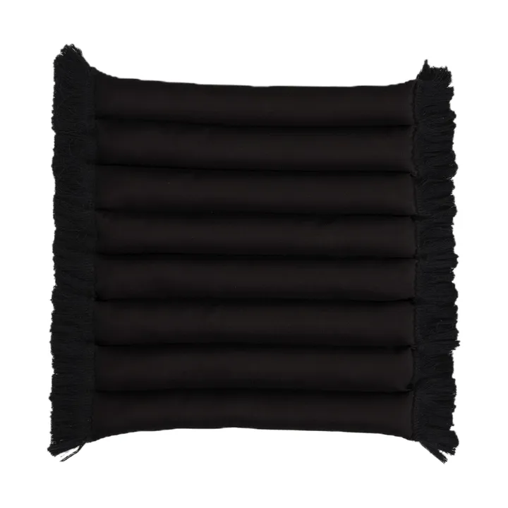 Garden Glory sittepute med frynser - Svart, svart frynser, 38x40 cm - Garden Glory