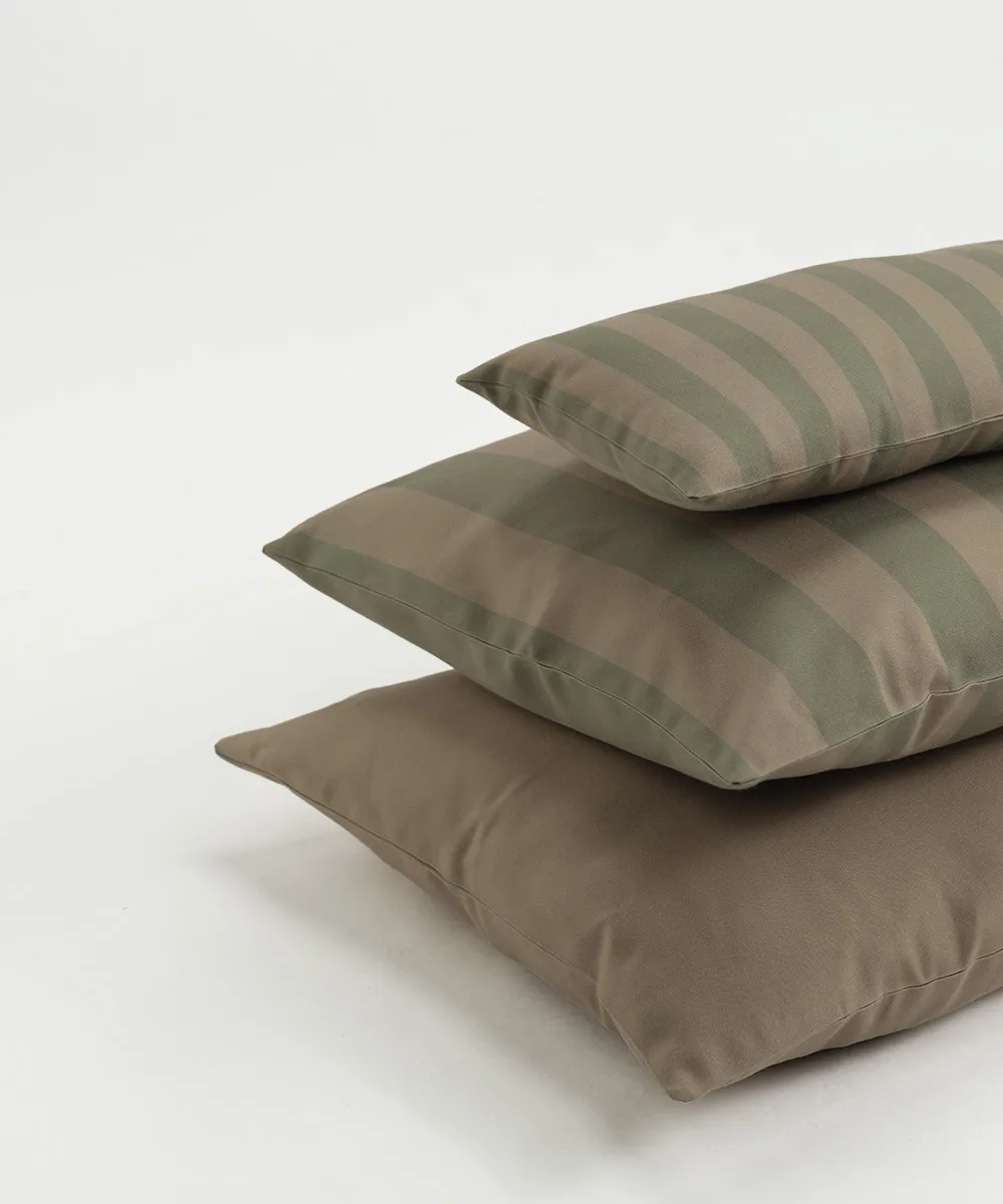 Garden Glory stripete pute, Eukalyptusgrønn-beige, 25x50 cm Garden Glory