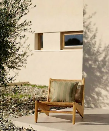 Garden Glory stripete pute - Eukalyptusgrønn-beige, 50x50 cm - Garden Glory