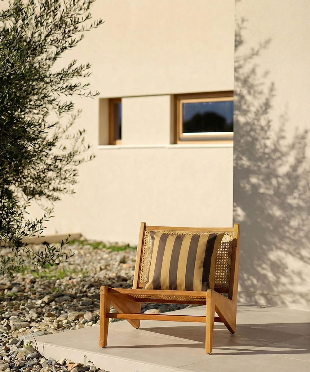 Garden Glory stripete pute, Safrangul-brun, 50x50 cm Garden Glory