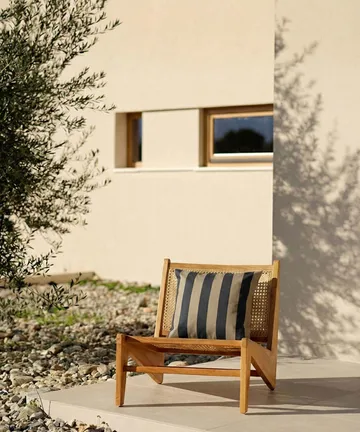 Garden Glory stripete pute - Svart-beige, 50x50 cm - Garden Glory