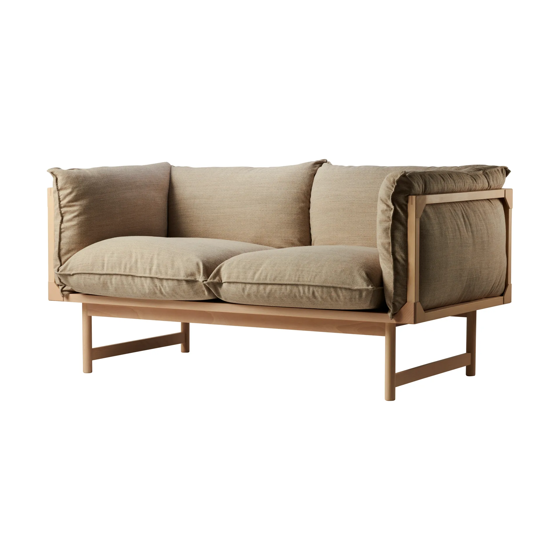 Bleck 2-seters sofa, Bøk-white-foss 0212 Gärsnäs