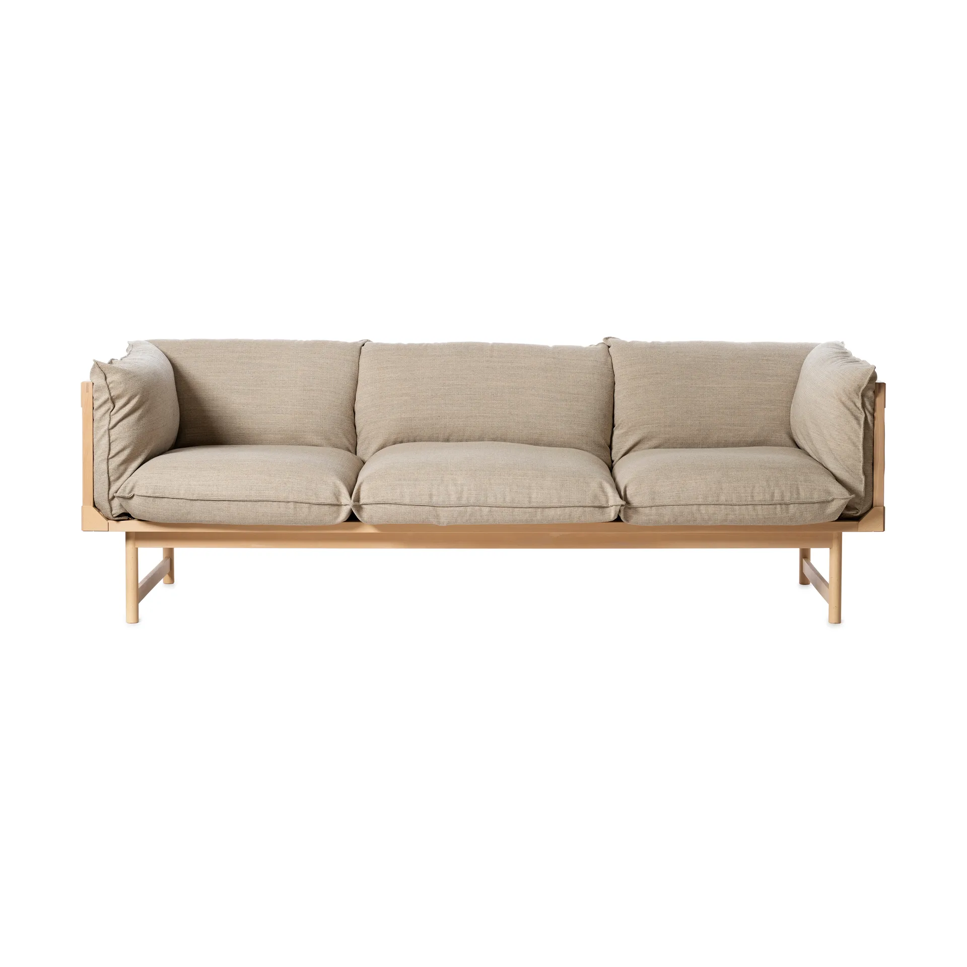 Bleck 3-seters sofa, Bøk-white-foss 0212 Gärsnäs