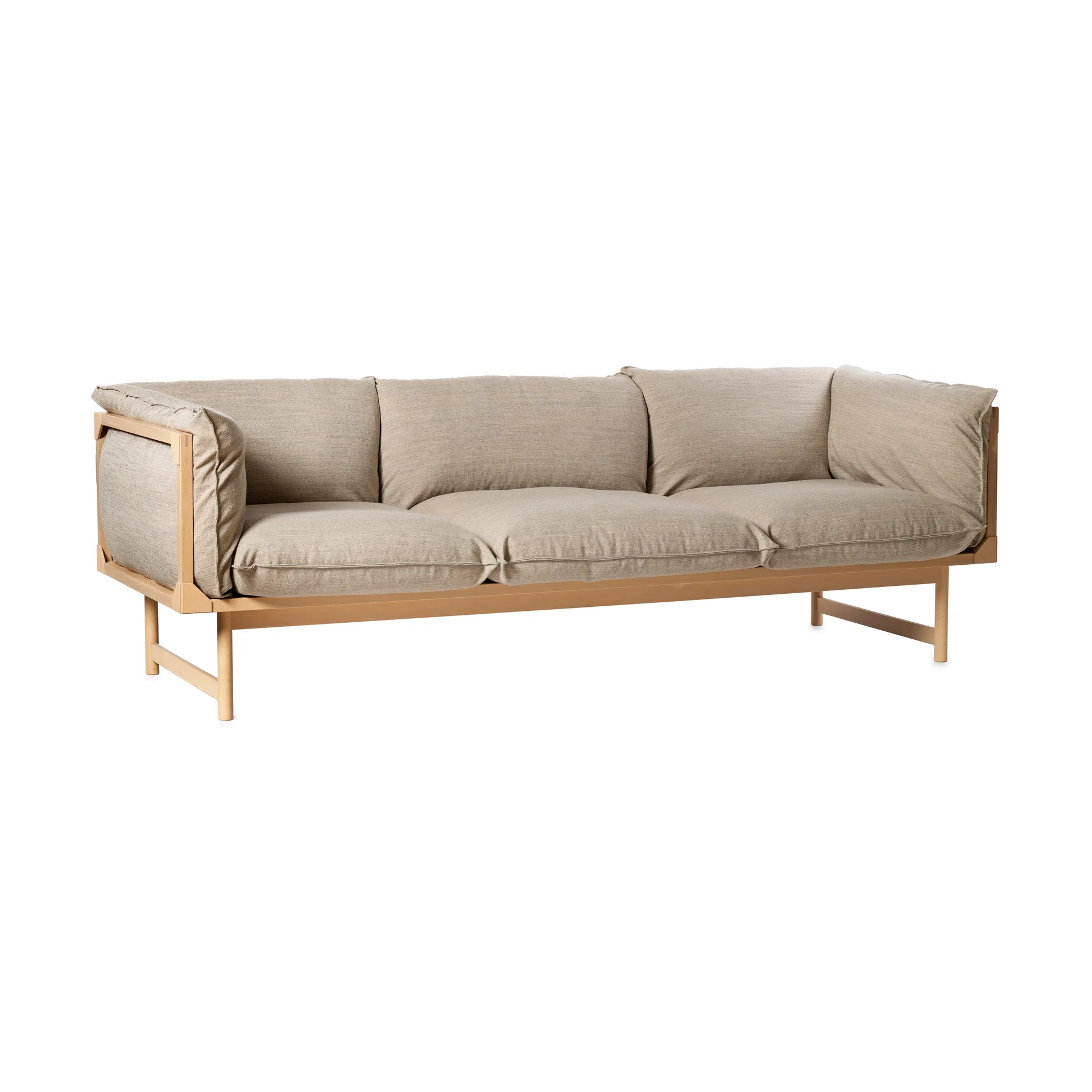 Bleck 3-seters sofa, Bøk-white-foss 0212 Gärsnäs