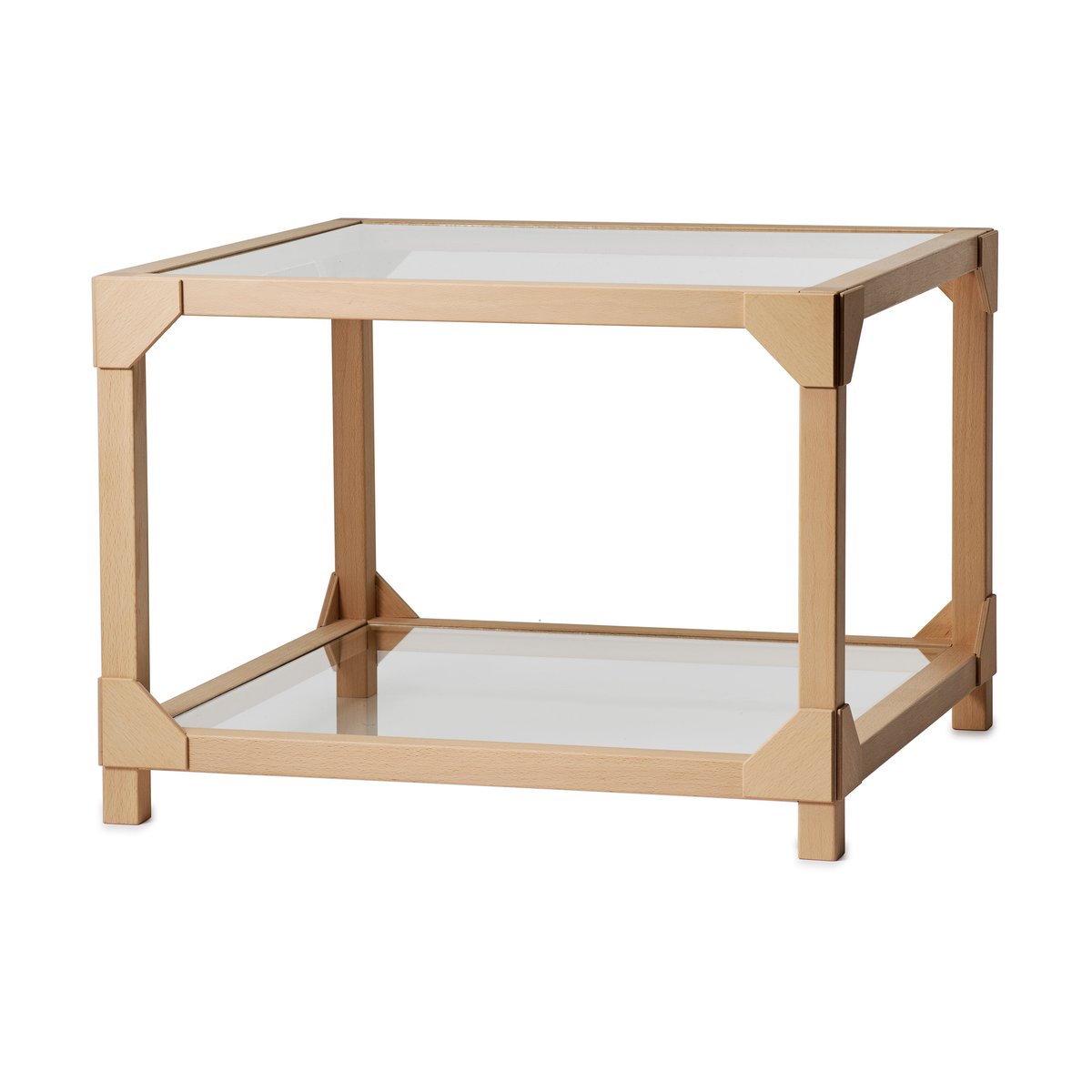 Bilde av Gärsnäs Bleck Sofabord 55x55 cm glass Bøk-natural