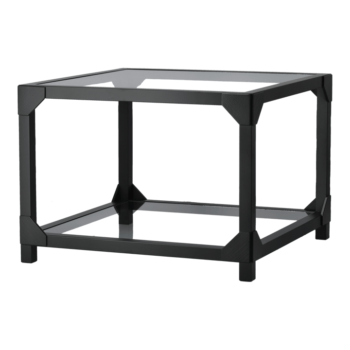 Bleck Sofabord 55x55 cm glass - Bøk-svart beis - Gärsnäs