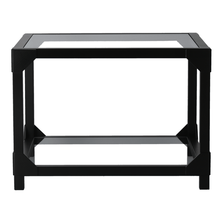 Bleck Sofabord 55x55 cm glass - Bøk-svart beis - Gärsnäs