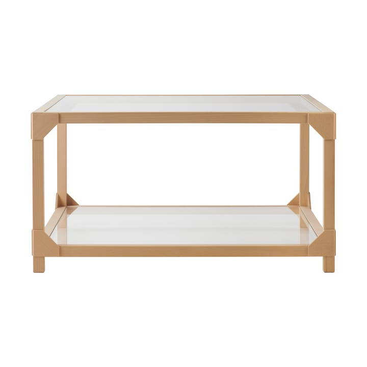 Bleck Sofabord 75x75 glass, Bøk-natural Gärsnäs