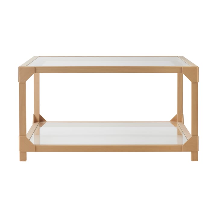 Bleck Sofabord 75x75 glass - Bøk-natural - Gärsnäs