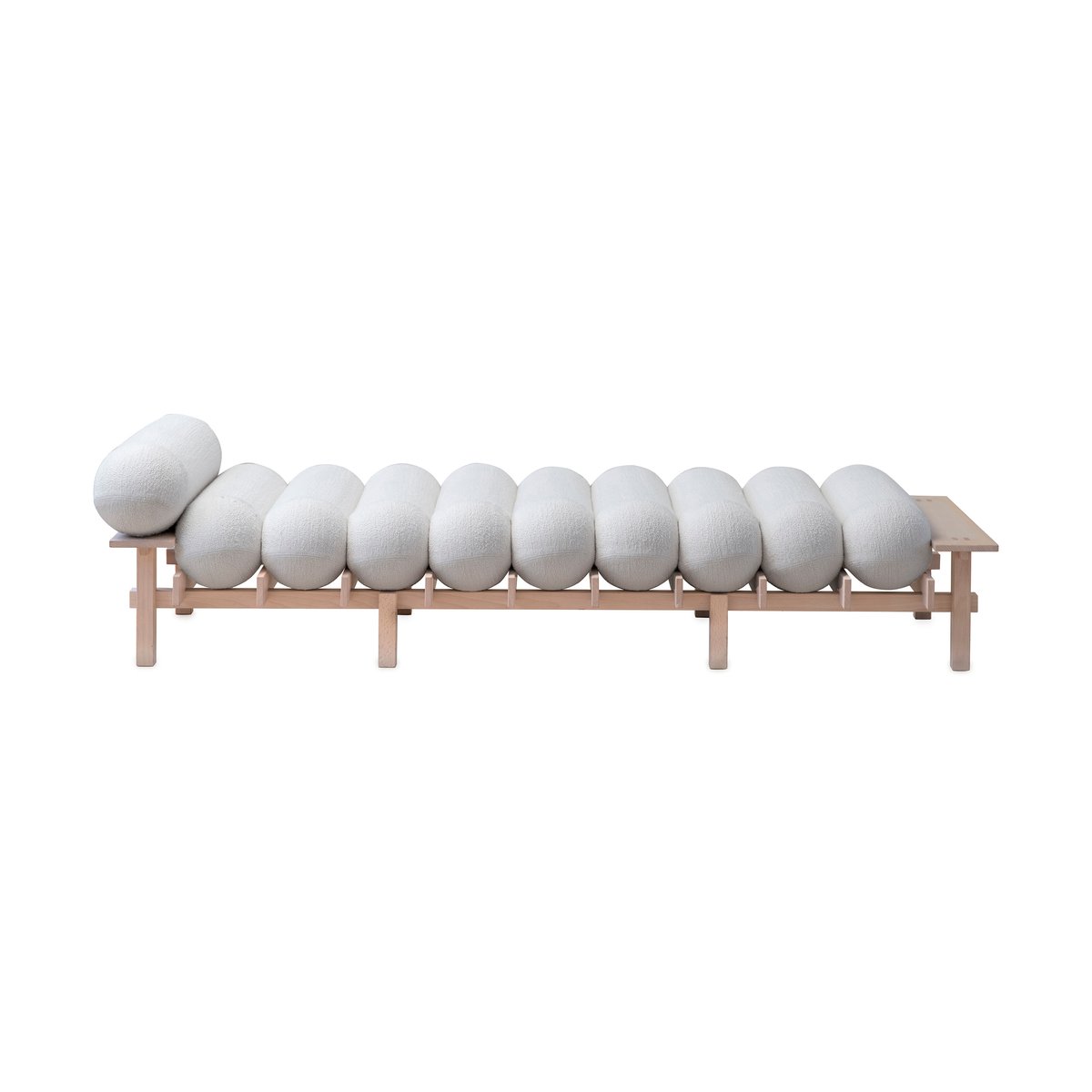 Gärsnäs Dag Daybed Bk-Barnum bouclé 01 Off white | Skandinavisk Design | Sovesofaer | Hvit