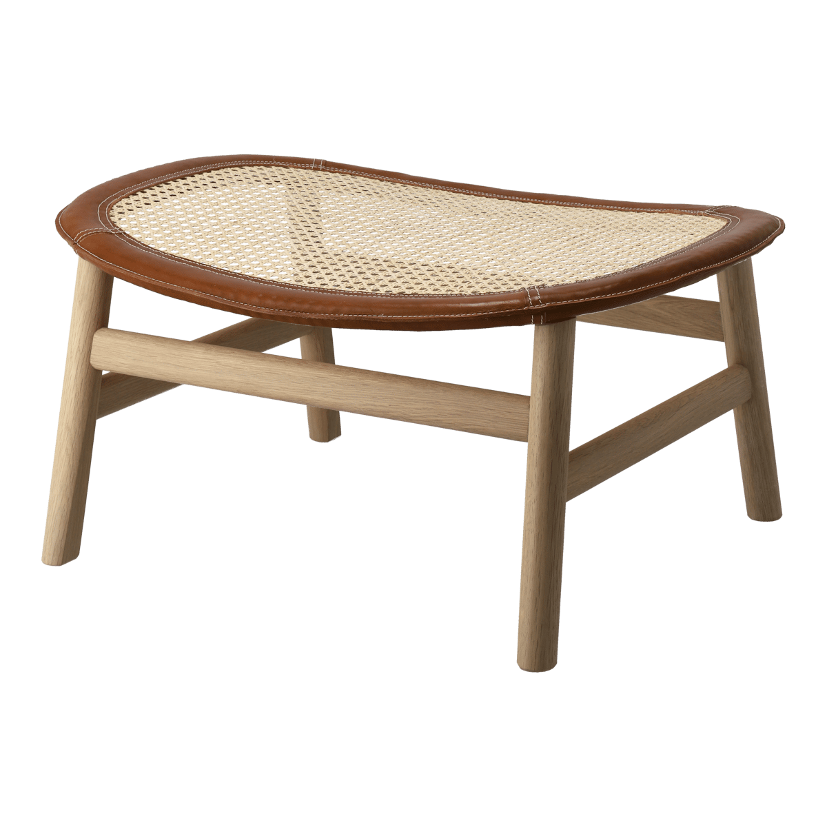 Gärsnäs Dandy fotskammel Eik-natural-tärnsjö skinn cognac