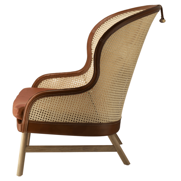 Dandy lenestol, Eik-natural-tärnsjö skinn cognac Gärsnäs