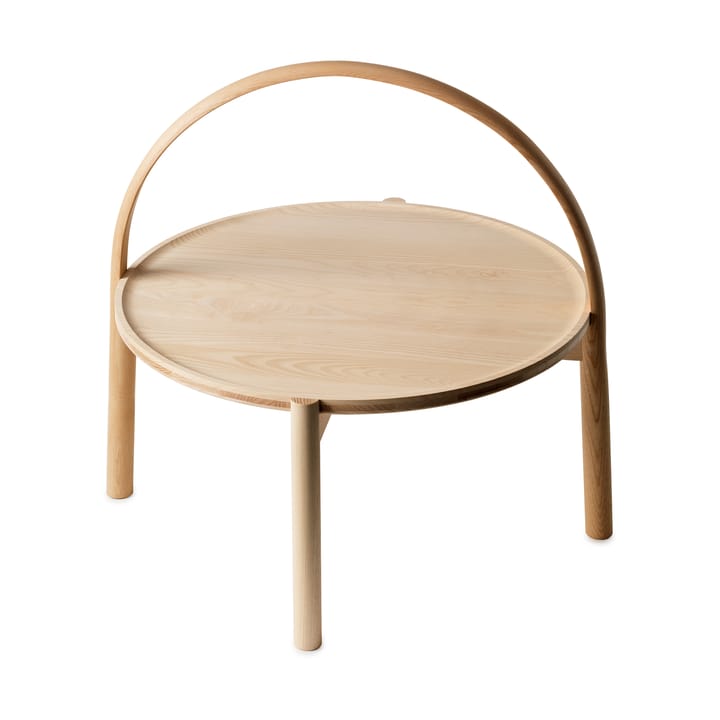 Elna sofabord - Ask-white-Ø60 cm m. bøyle - Gärsnäs