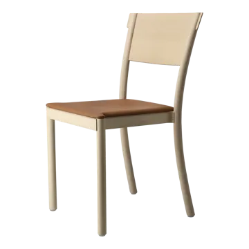 Light & Easy stol - Ask-hvit-elmosoft 33077 - Gärsnäs