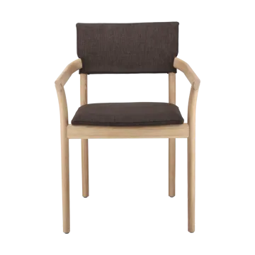 Vyn karmstol polstret rygg - Monocoat natural-Lido 46 mull - Gärsnäs