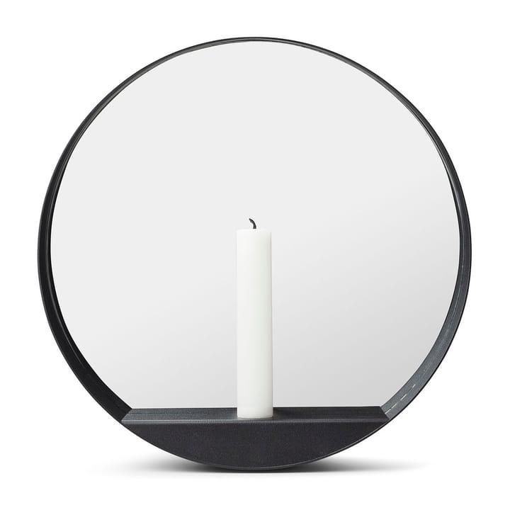 Glim speil/lysestake Ø28 cm - Svart - Gejst