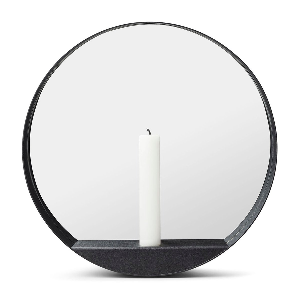 Gejst Glim speil/lysestake Ø28 cm Svart