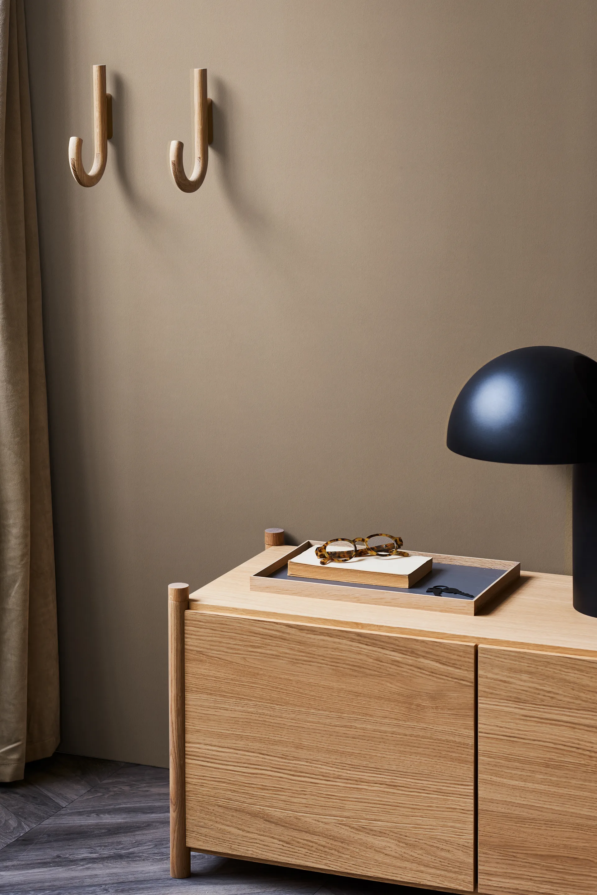 Hook krok 19 cm, Eik-messing Gejst