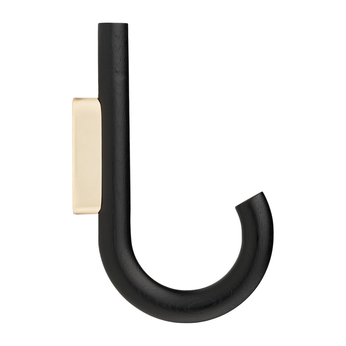 GEJST - Hook Knagg Svart Eik/Messing