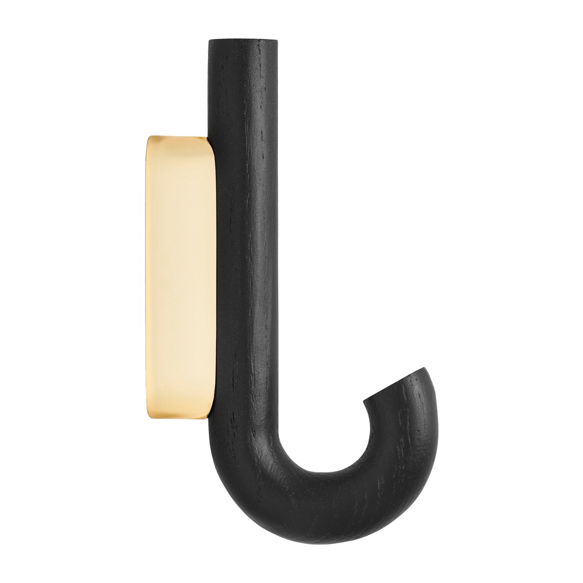 GEJST - Hook Knagg Mini Svart Eik/Messing