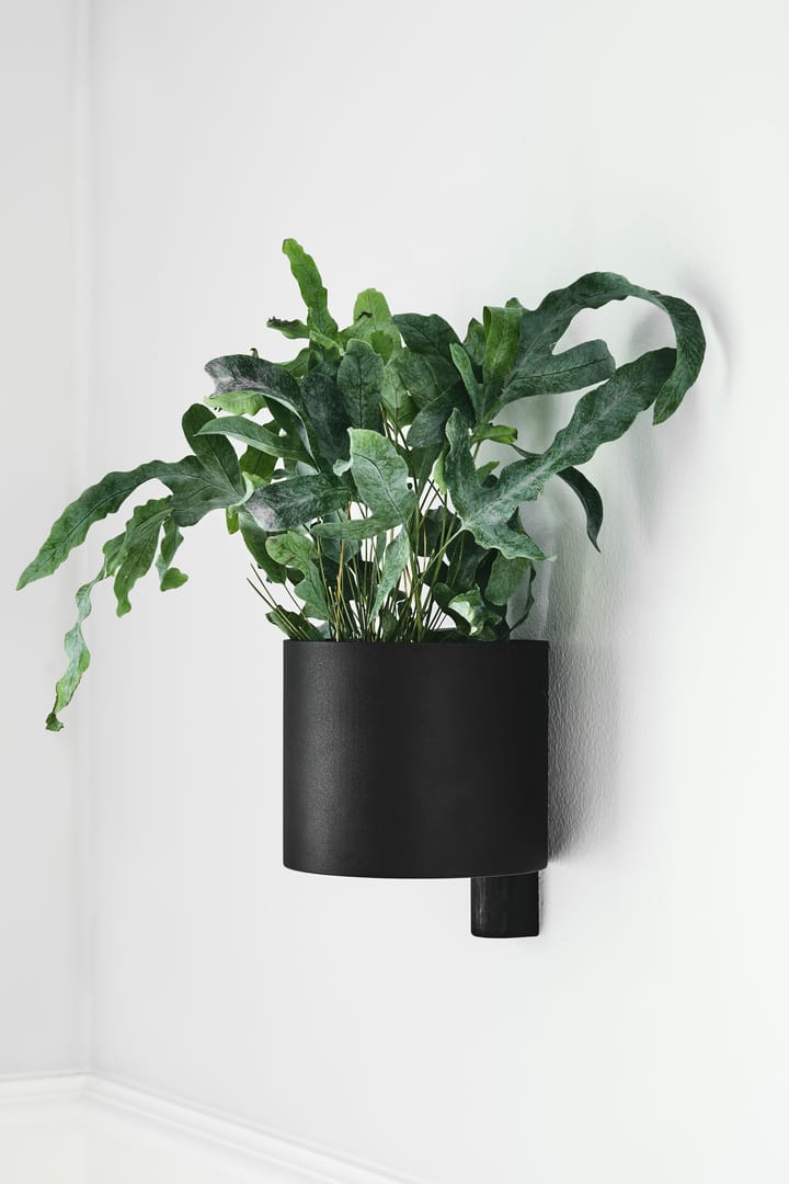 Kollage blomsterkrukke Ø 14 cm, Svart-eik Gejst