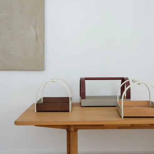 Kydo brett med håndtak 40,5x27x23,5 cm, Eik-beige white Gejst