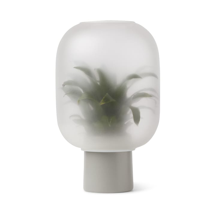 Nebl krukke med frostat glass stor Ø25 cm, Grå Gejst