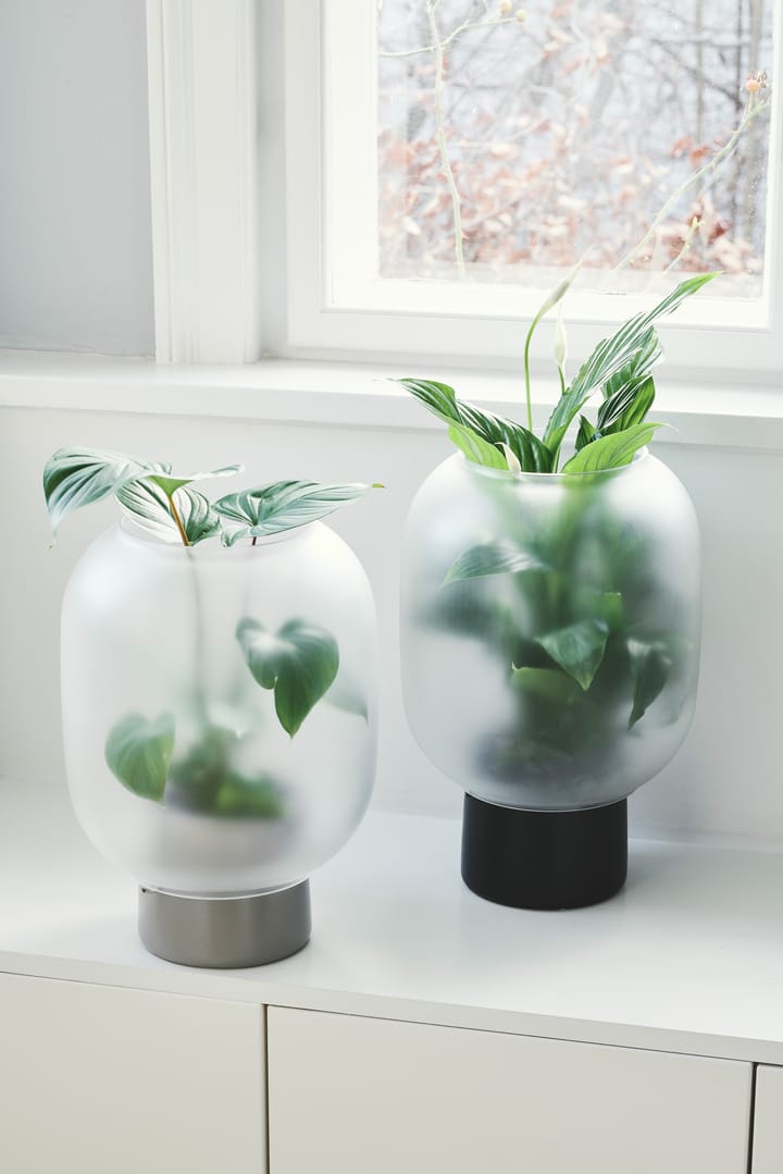 Nebl krukke med frostet glass Ø 26 cm, Grå Gejst