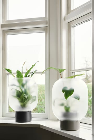 Nebl krukke med frostet glass Ø 26 cm - Sort - Gejst