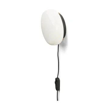 Opa vegglampe 21,5 cm - Opalglas-black - Gejst