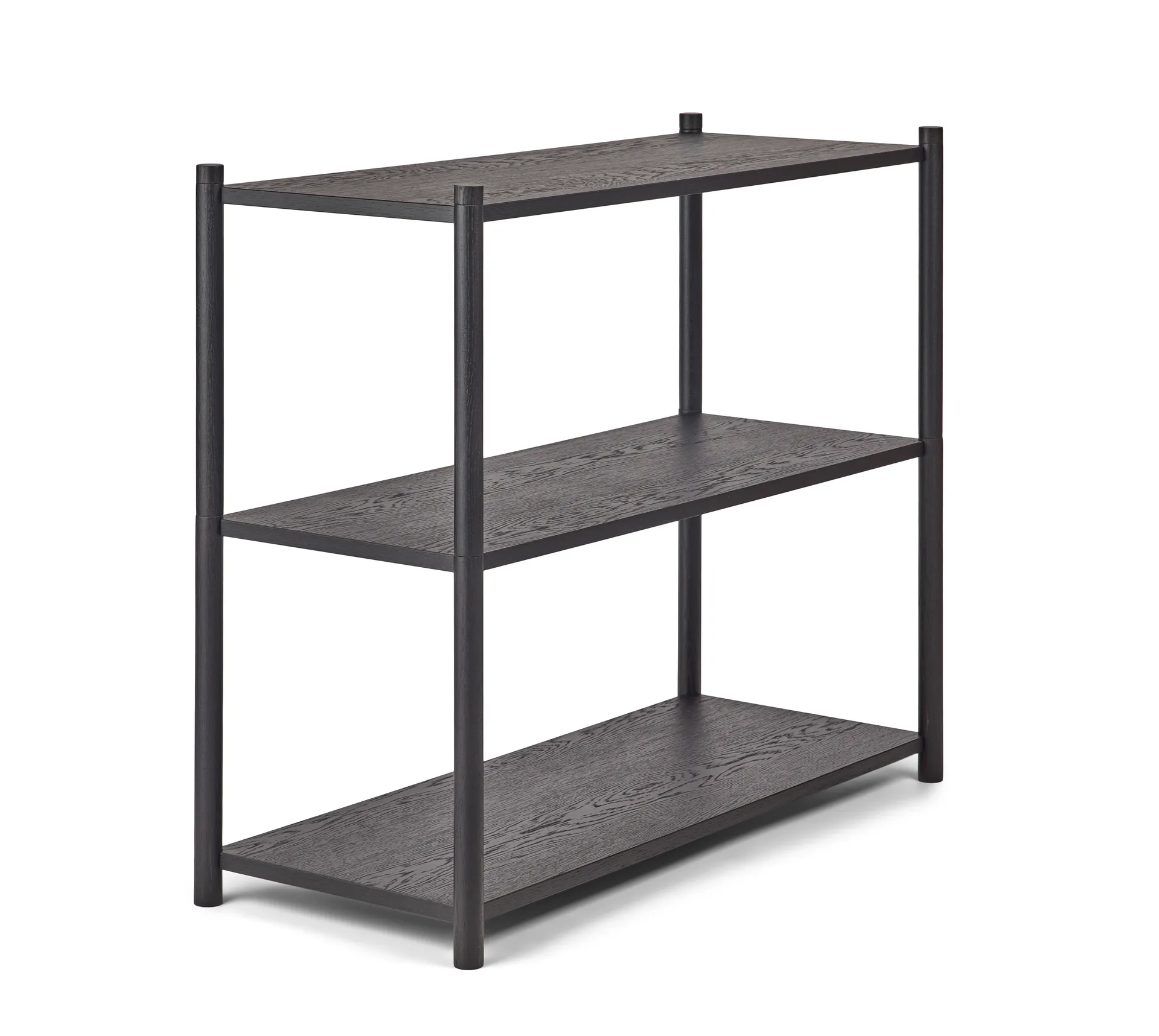 Sceene bookcase A, Svartbeiset eik Gejst