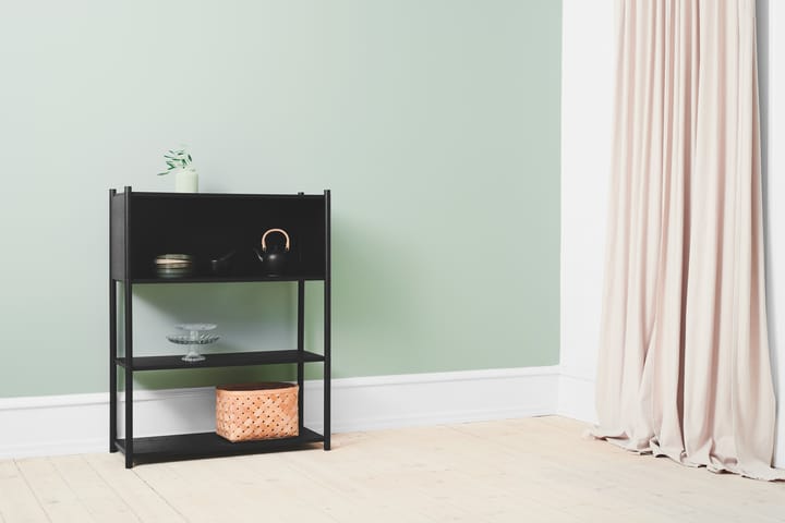 Sceene bookcase B, Svartbeiset eik Gejst
