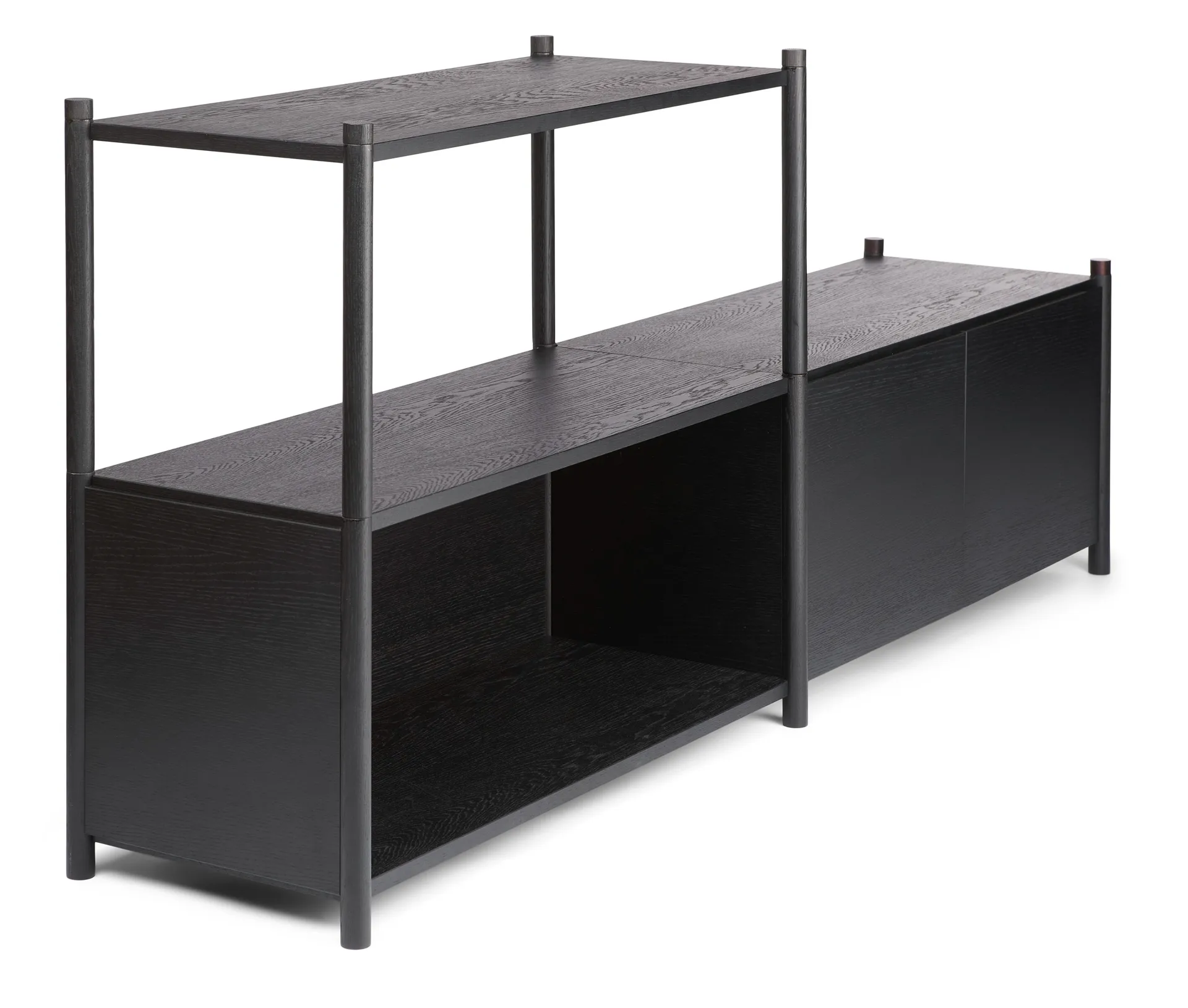 Sceene bookcase D, Svartbeiset eik Gejst