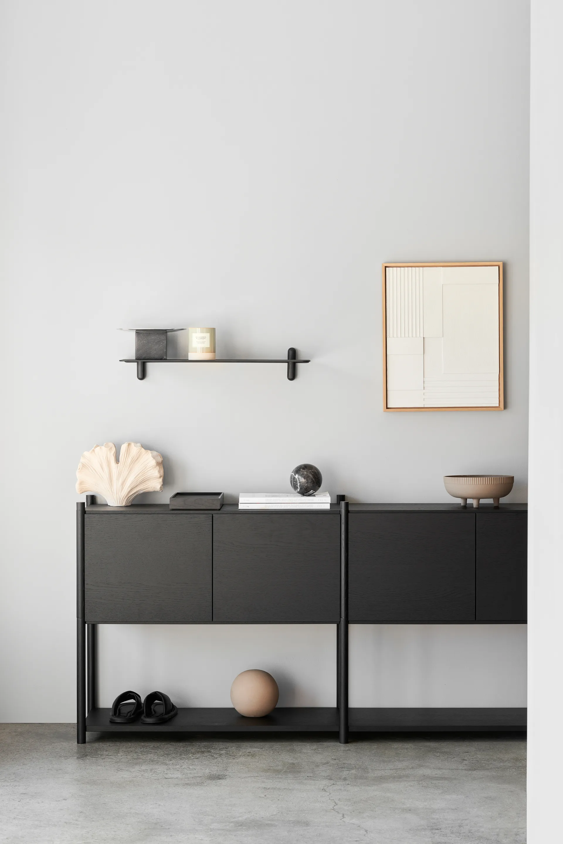 Sceene bookcase H, Svartbeiset eik Gejst