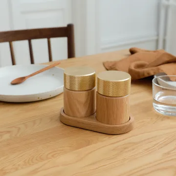 Sina salt- og pepperkvern 6 cm - Eik-messing - Gejst