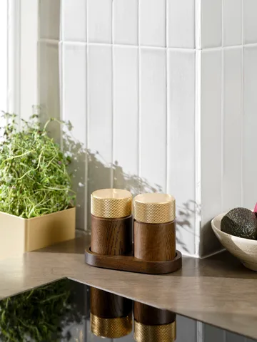 Sina salt- og pepperkvern 6 cm - Mørk ask-messing - Gejst