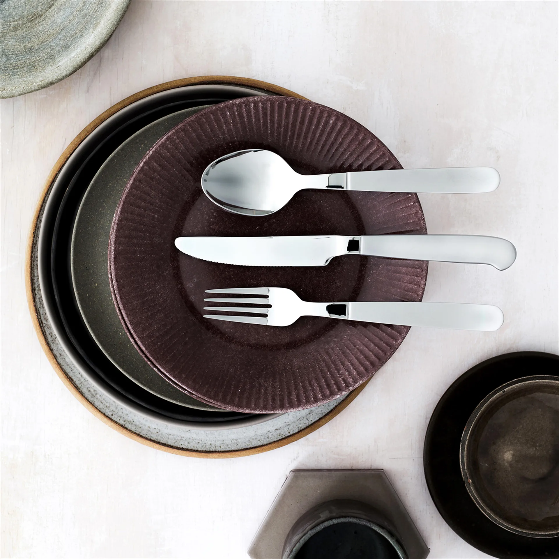 Rejka forrett- & dessertgaffel, Rustfritt stål Gense