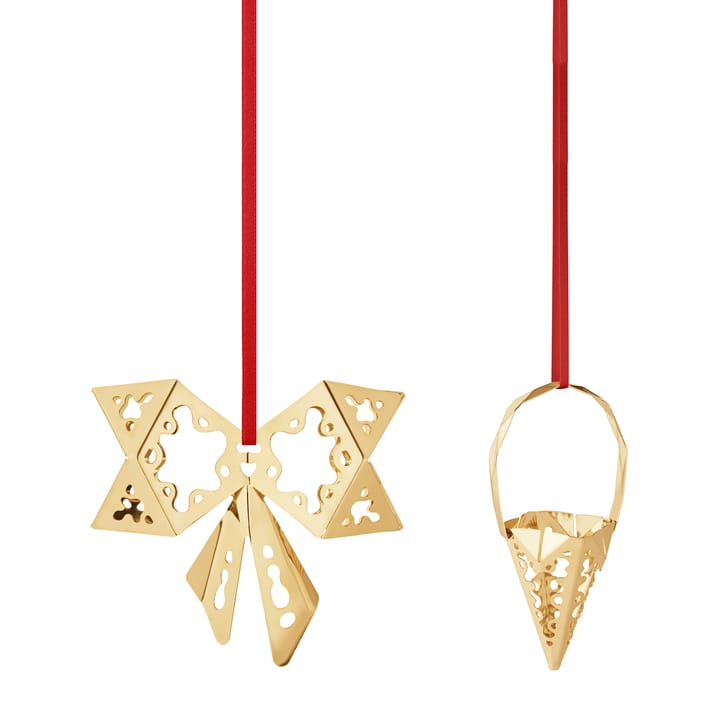 2022 Bow & Cone julhänge 2-delar - gullbelagt - Georg Jensen