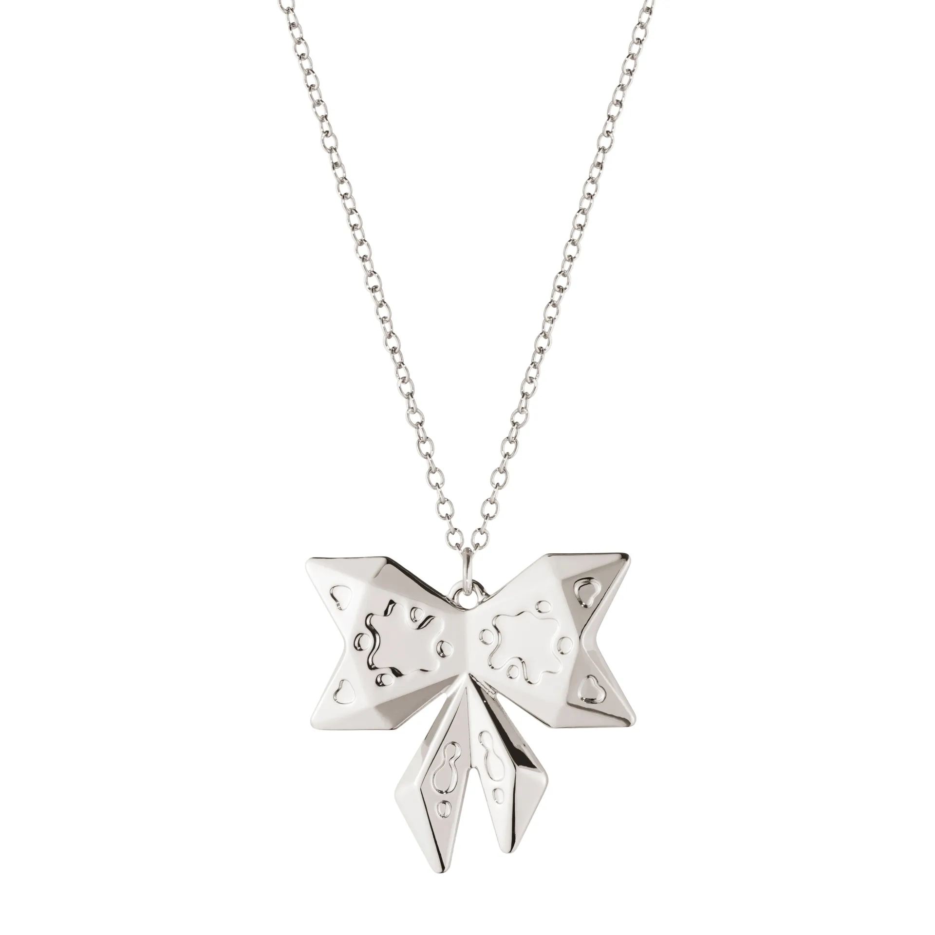 2022 Bow julhänge med kedja, palladiumbelagt Georg Jensen