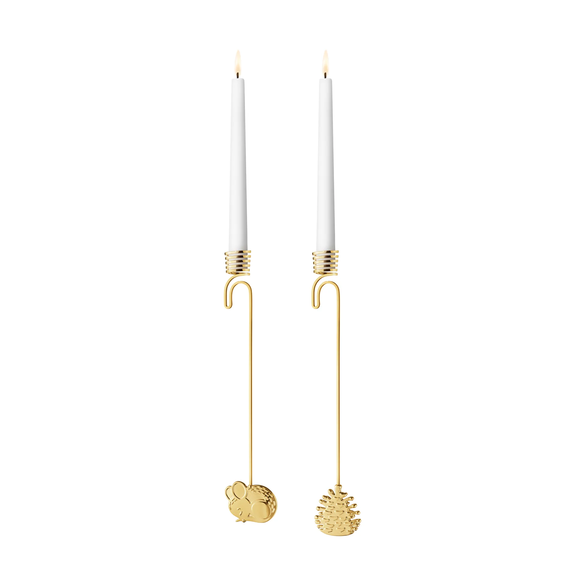 2023 lysestake hengende 2 deler, Gullbelagt Georg Jensen