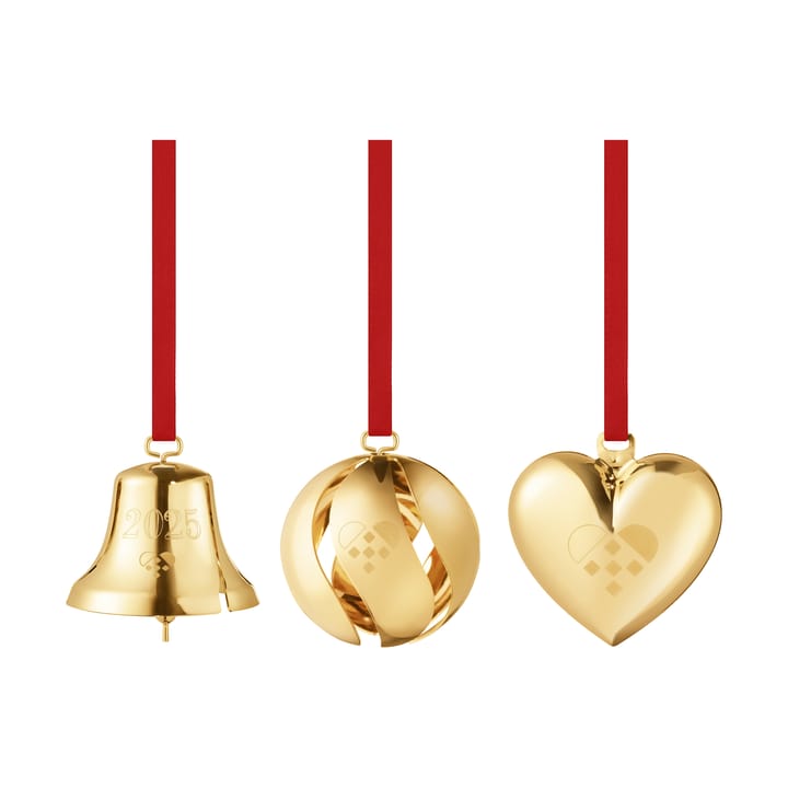 2025 års gavesett 3 deler - Gullbelagt messing - Georg Jensen